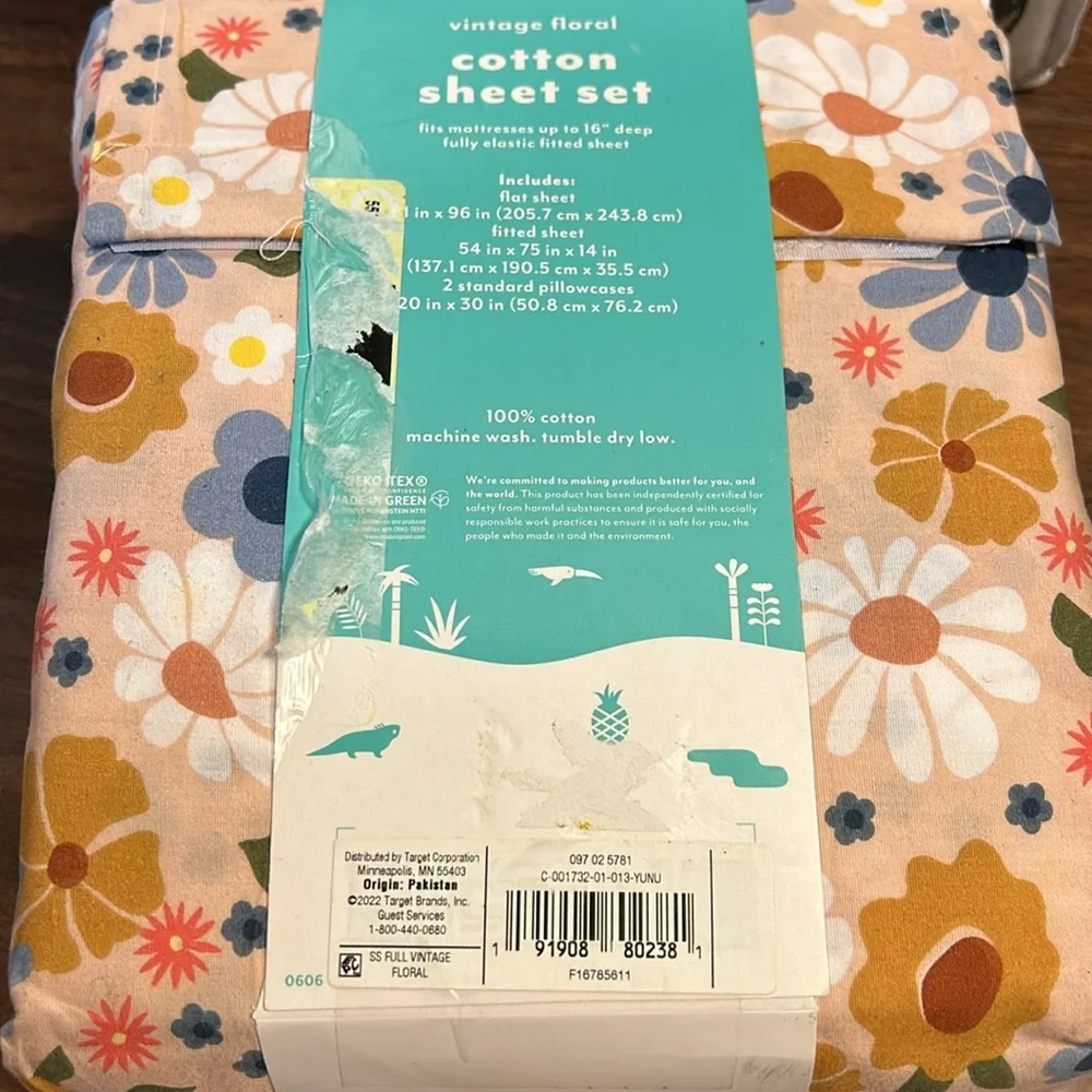 NWT Pillow Fort Vintage Floral Sheet Set Sz Full - Picture 4 of 7